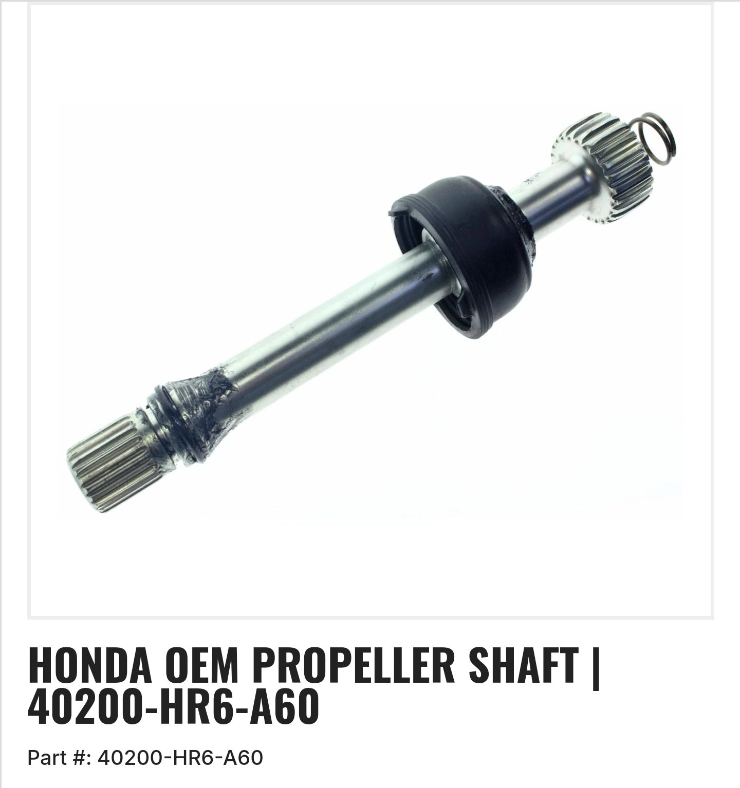 2014-2025 Honda OEM IRS driveshaft