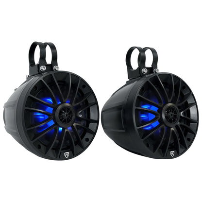 Rockville PT65BR Powered RGB Roll Bar Speakers