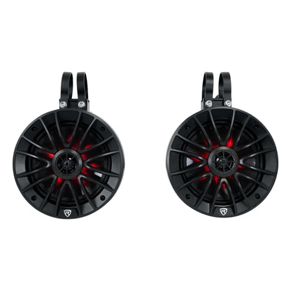 Rockville PT65BR Powered RGB Roll Bar Speakers